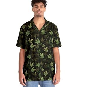 Hawaiian King Cannabis Men’s Two Piece Set Shirt and Trunks NWOT Sz M Free Gift
